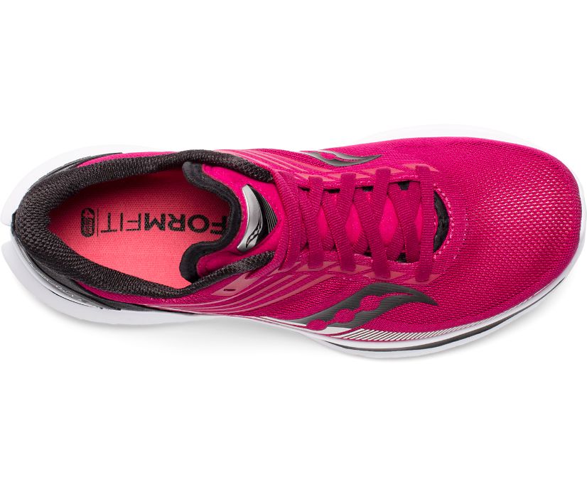 Women's Saucony Kinvara 12 Running Shoes Pink / Silver | Singapore 169DFMN